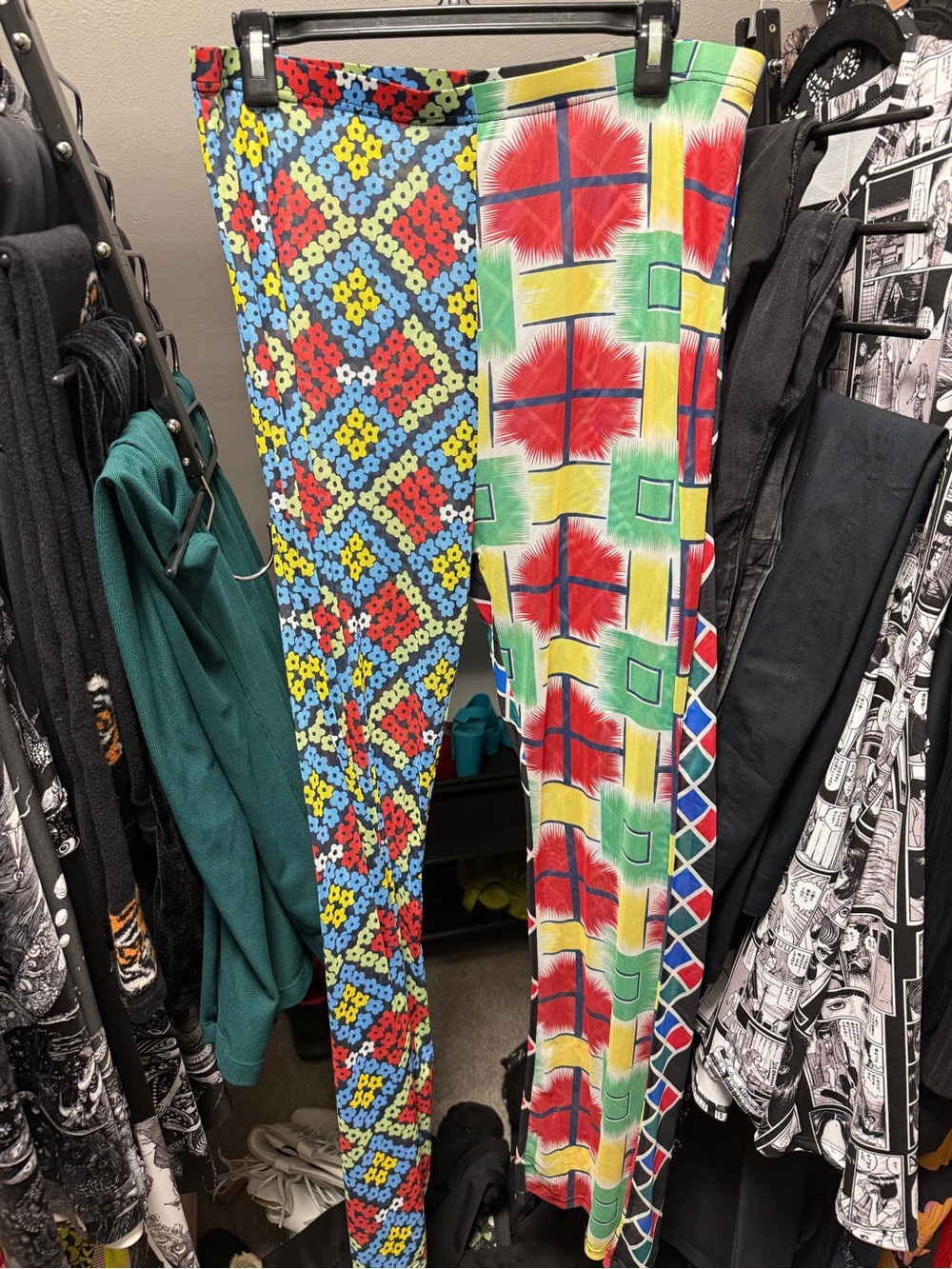 Fashion Brand Company Colorblock Patchwork Sheer pants